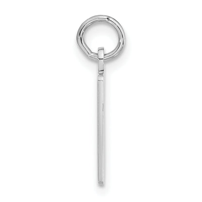 Sterling Silver Small Elongated Polished 06 Number Charm