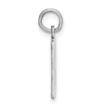 Sterling Silver Polished Small Elongated 08 Number W/ Top Charm