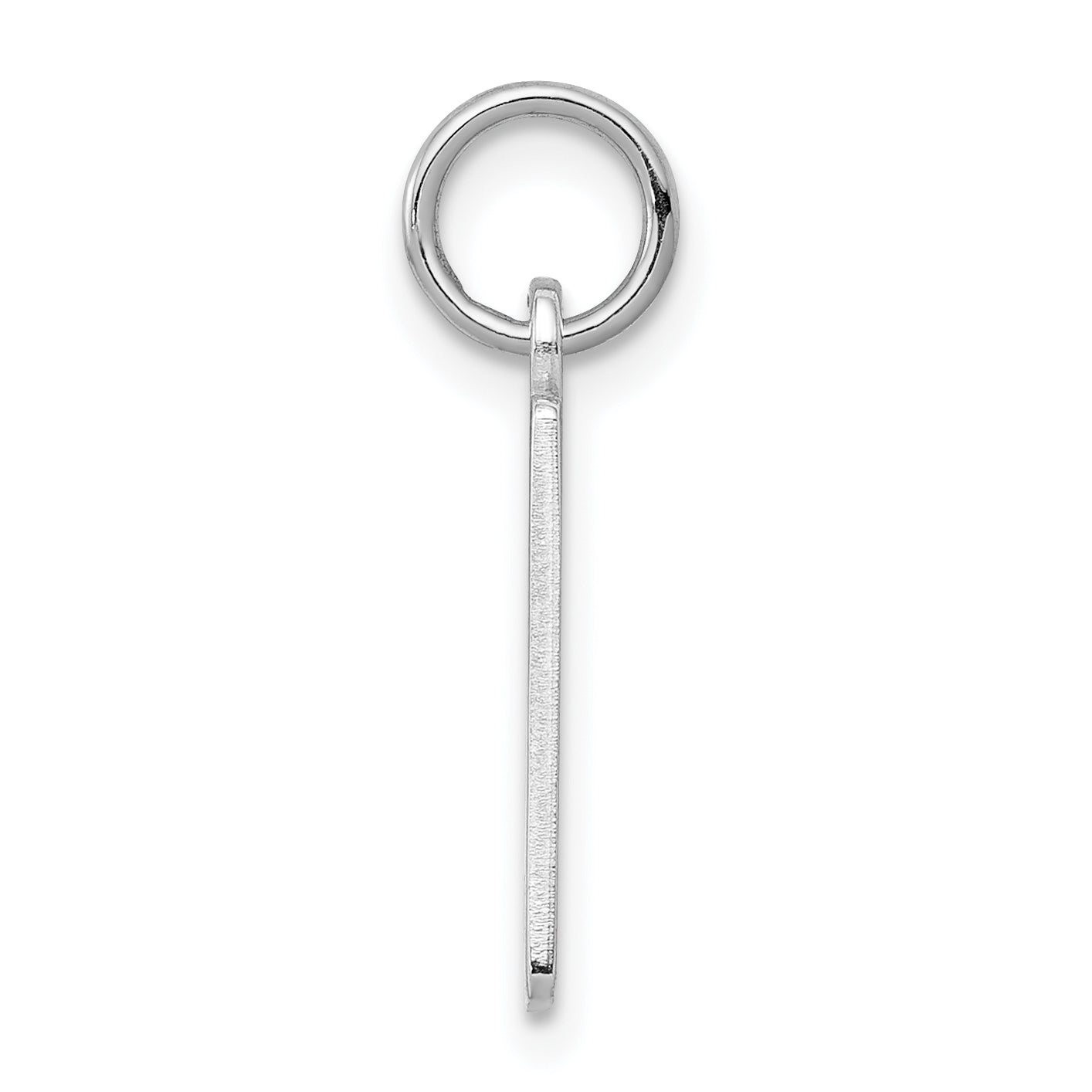 Sterling Silver Silver/Rhodium-Plated Elongated Polished Number 9 Charm