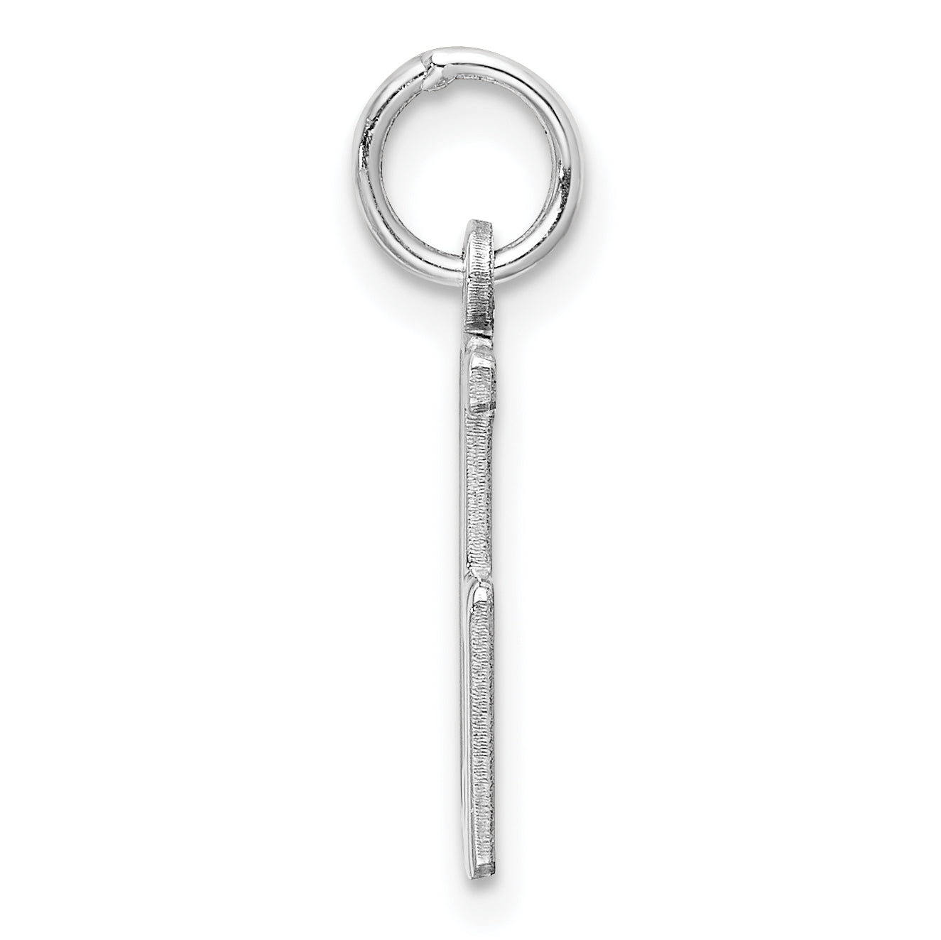 Sterling Silver Silver/Rhodium-Plated Elongated Number 15 Charm