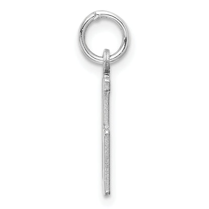 Sterling Silver Silver/Rhodium-Plated Elongated Number 15 Charm