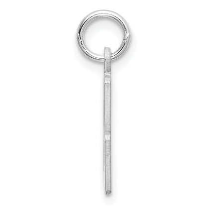 Sterling Silver Silver/Rhodium-Plated Elongated Number 23 Charm