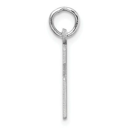Sterling Silver Silver/Rhodium-Plated Elongated Number 26 Charm