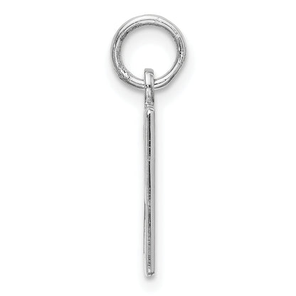 Sterling Silver Silver/Rhodium-Plated Elongated Number 29 Charm