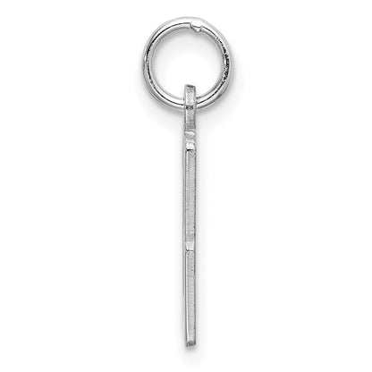 Sterling Silver Silver/Rhodium-Plated Elongated Number 33 Charm