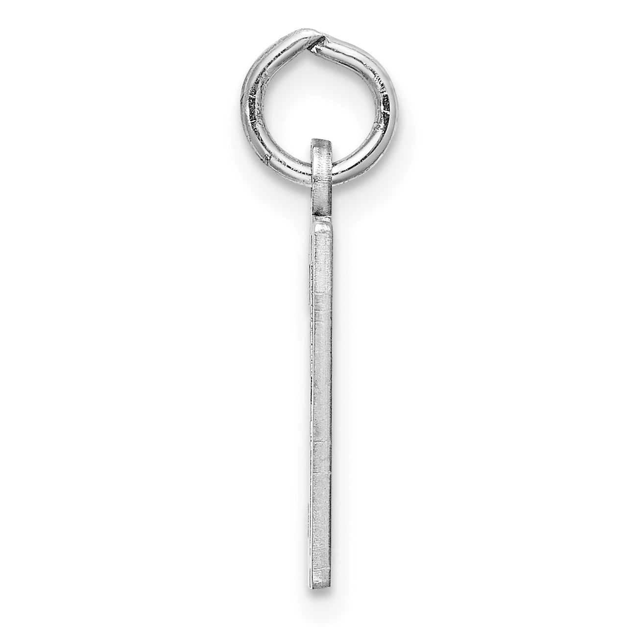 Sterling Silver Silver/Rhodium-Plated Elongated Number 37 Charm