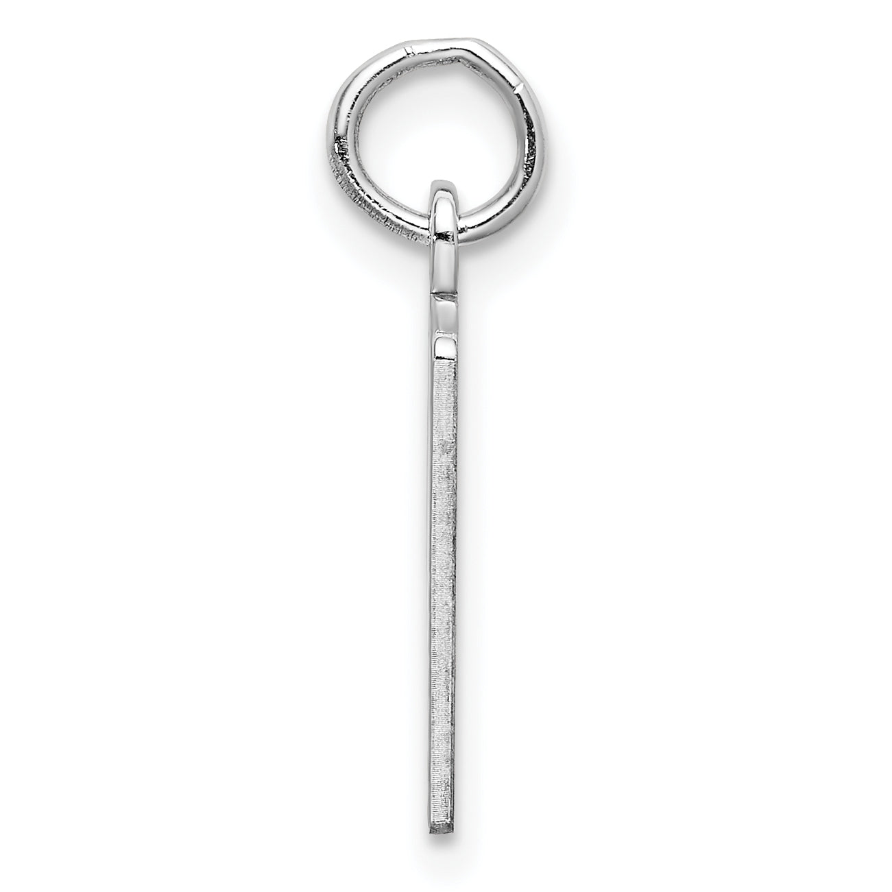 Sterling Silver Silver/Rhodium-Plated Elongated Number 40 Charm