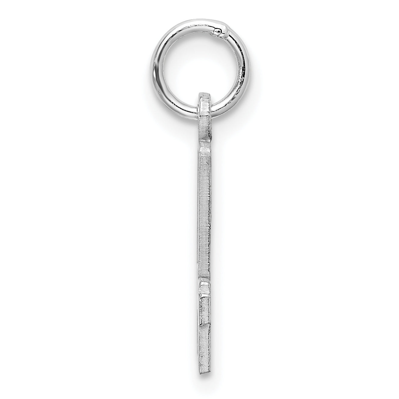 Sterling Silver Silver/Rhodium-Plated Elongated Number 44 Charm