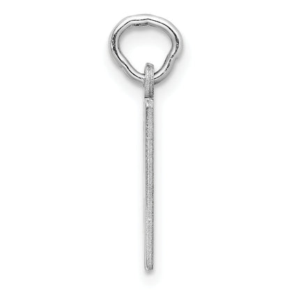 Sterling Silver Silver/Rhodium-Plated Elongated Number 59 Charm