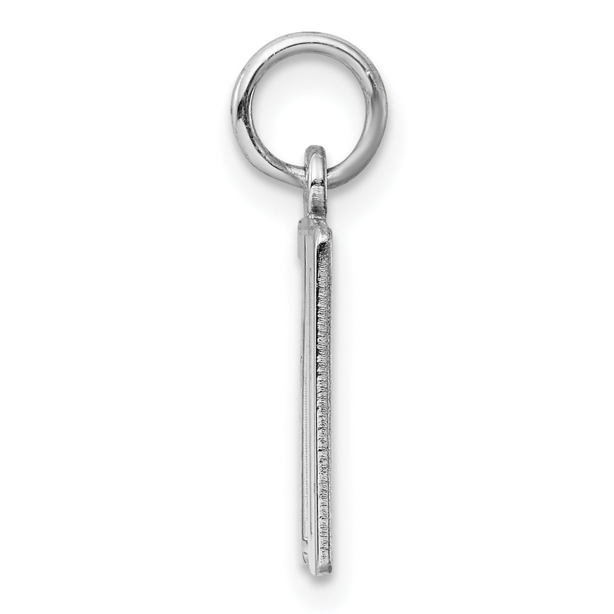 Sterling Silver Silver/Rhodium-Plated Elongated Number 70 Charm