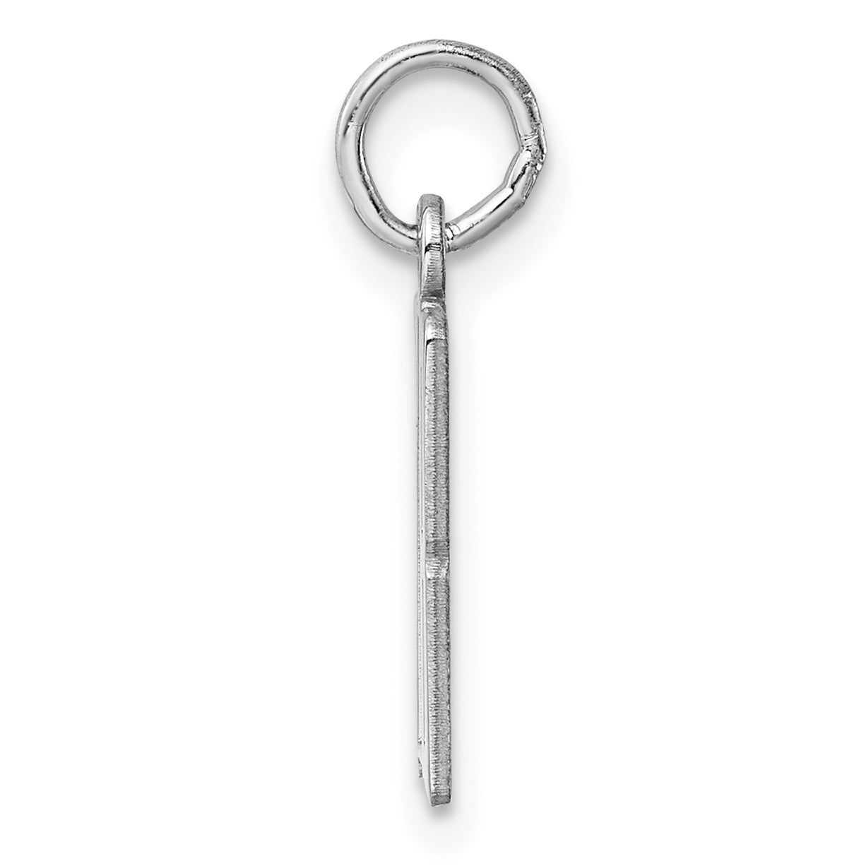 Sterling Silver Silver/Rhodium-Plated Elongated Number 78 Charm