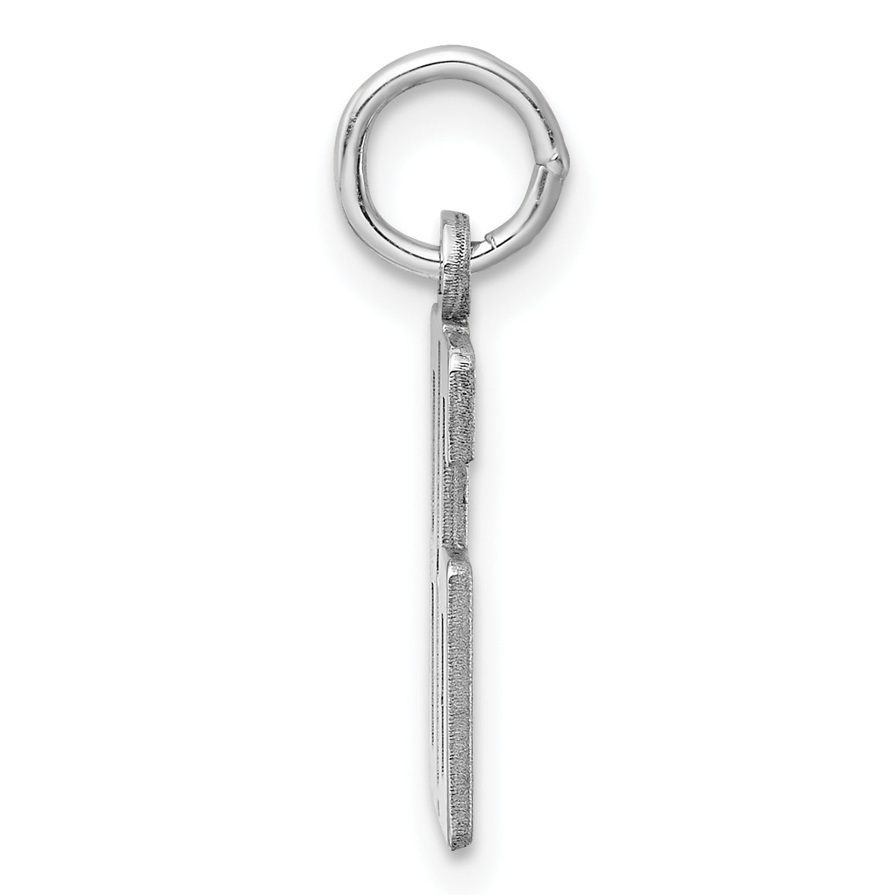 Sterling Silver Silver/Rhodium-Plated Elongated Number 86 Charm