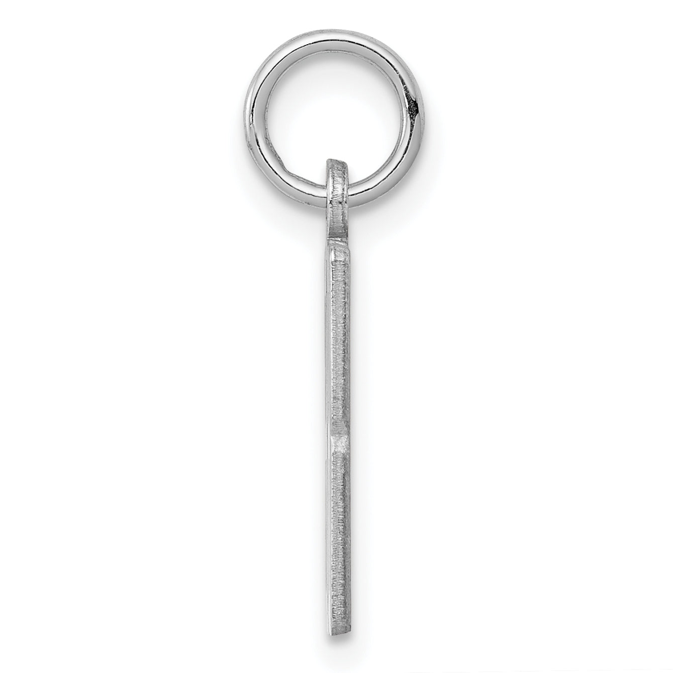 Sterling Silver Silver/Rhodium-Plated Elongated Number 88 Charm