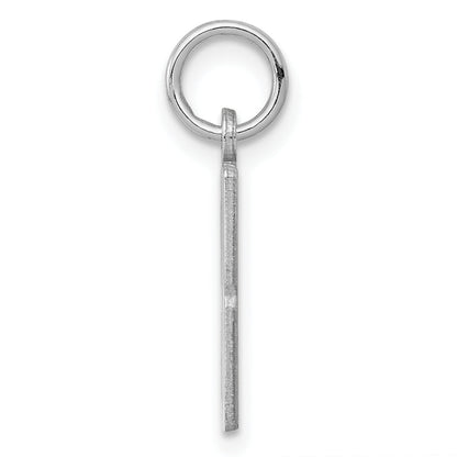 Sterling Silver Silver/Rhodium-Plated Elongated Number 88 Charm