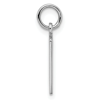 Sterling Silver Silver/Rhodium-Plated Elongated Number 90 Charm