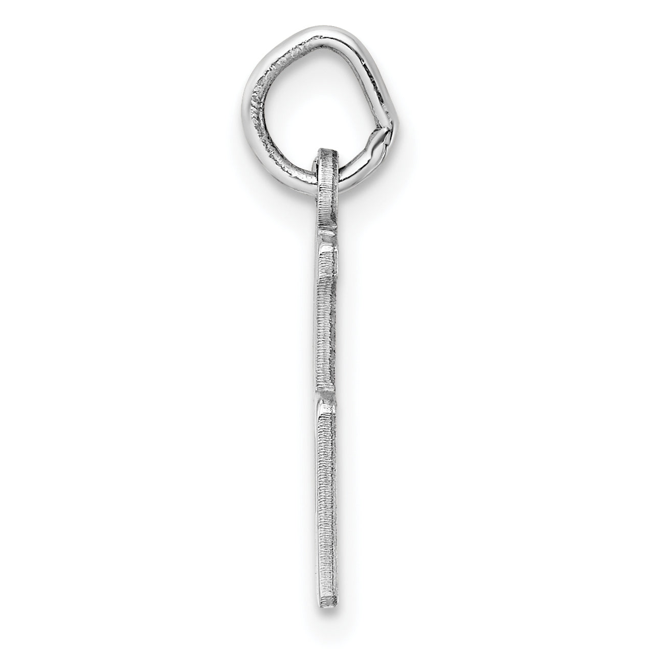 Sterling Silver Silver/Rhodium-Plated Elongated Number 95 Charm