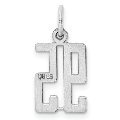 Sterling Silver Silver/Rhodium-Plated Elongated Number 95 Charm