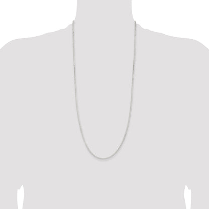 30 Inch Sterling Silver 2.3mm Beveled Curb Chain Necklace