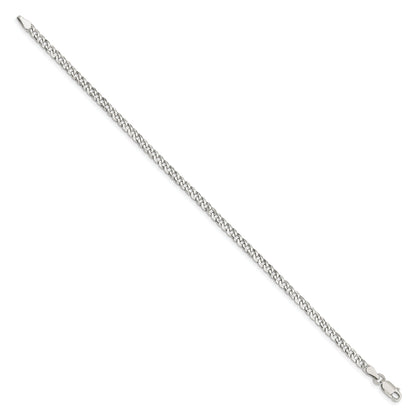8 Inch Sterling Silver 3.2mm Beveled Curb Chain Bracelet