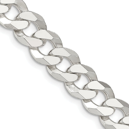 26 Inch Sterling Silver 12.3mm Beveled Curb Chain Necklace