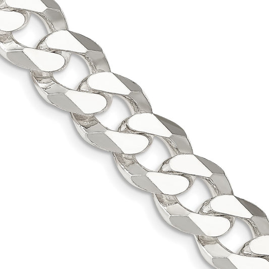 20 Inch Sterling Silver 14mm Beveled Curb Chain Necklace