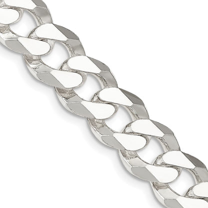 26 Inch Sterling Silver 14mm Beveled Curb Chain Necklace
