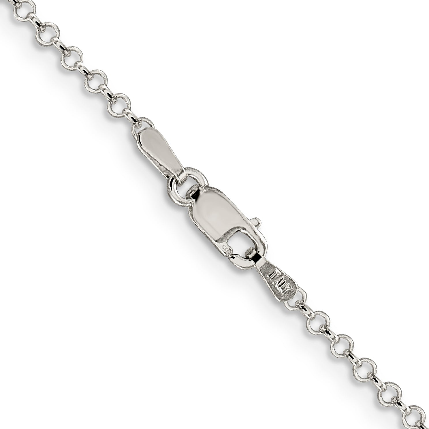20 Inch Sterling Silver 2mm Rolo Chain Necklace