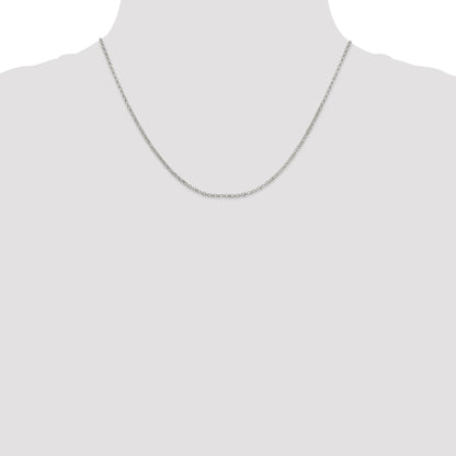 18 Inch Sterling Silver 2mm Rolo Chain Necklace