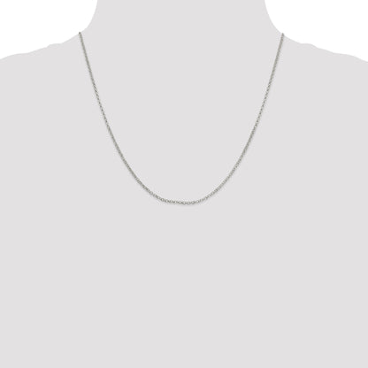 20 Inch Sterling Silver 2mm Rolo Chain Necklace