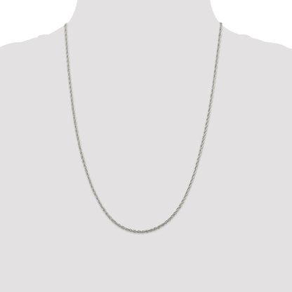 24 Inch Sterling Silver 2mm Loose Rope Chain Necklace