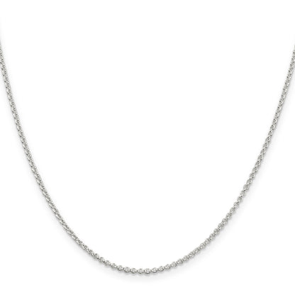 18 Inch Sterling Silver 1.5mm Rolo Chain W/2In Ext.