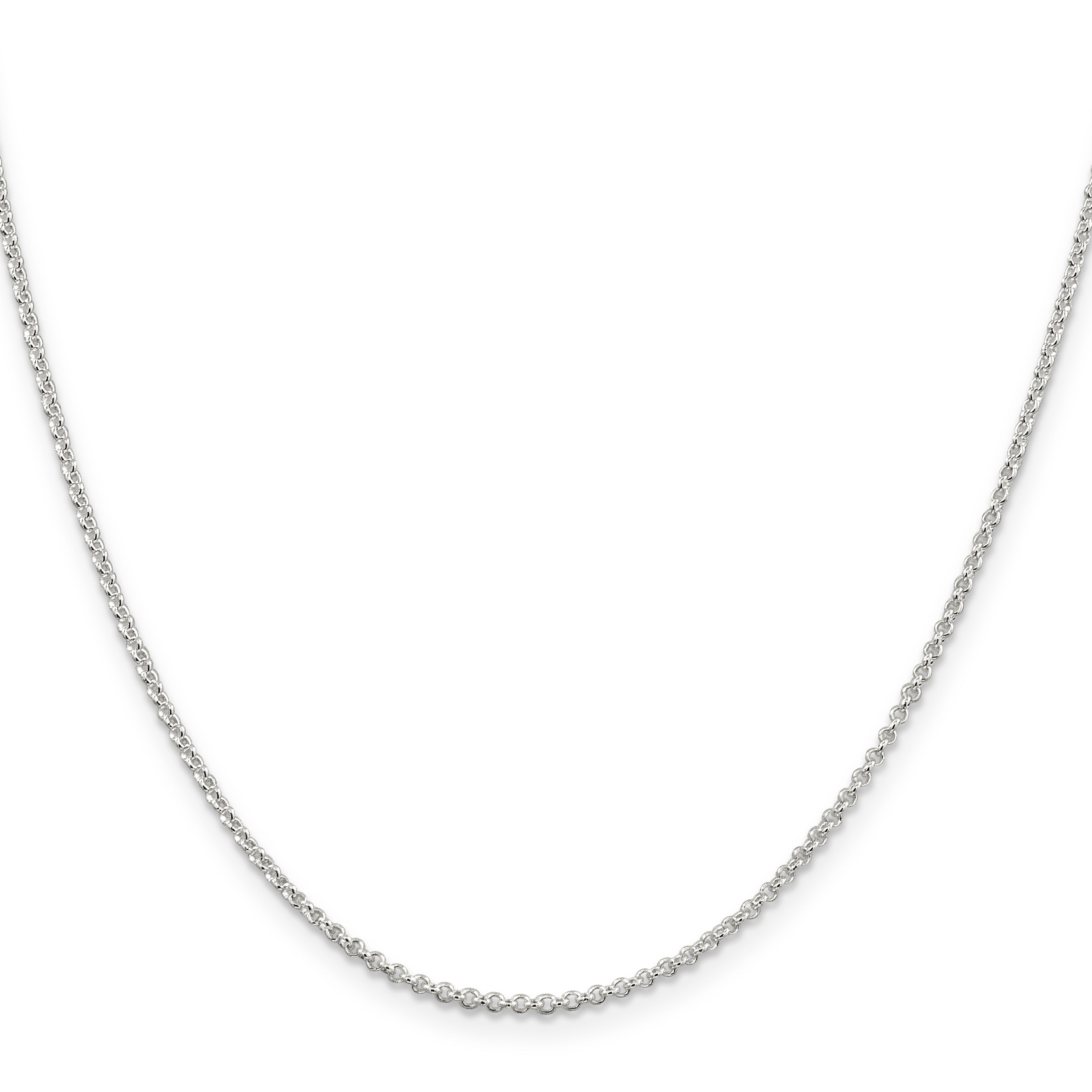20 Inch Sterling Silver 1.5mm Rolo Chain Necklace