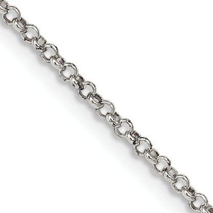 18 Inch Sterling Silver 1.5mm Rolo Chain W/2In Ext.