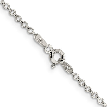 30 Inch Sterling Silver 2mm Rolo Chain Necklace