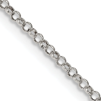 30 Inch Sterling Silver 2mm Rolo Chain Necklace