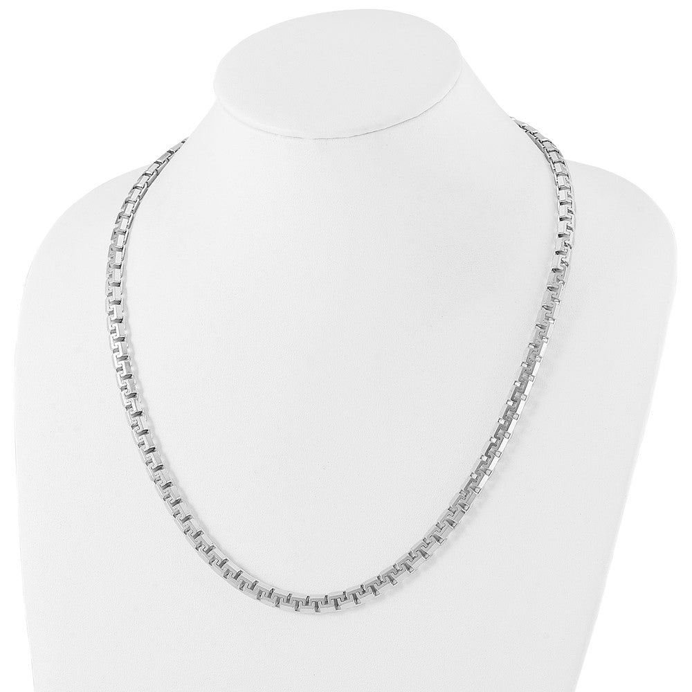 22 Inch Sterling Silver Polished Fancy Link Chain Necklace