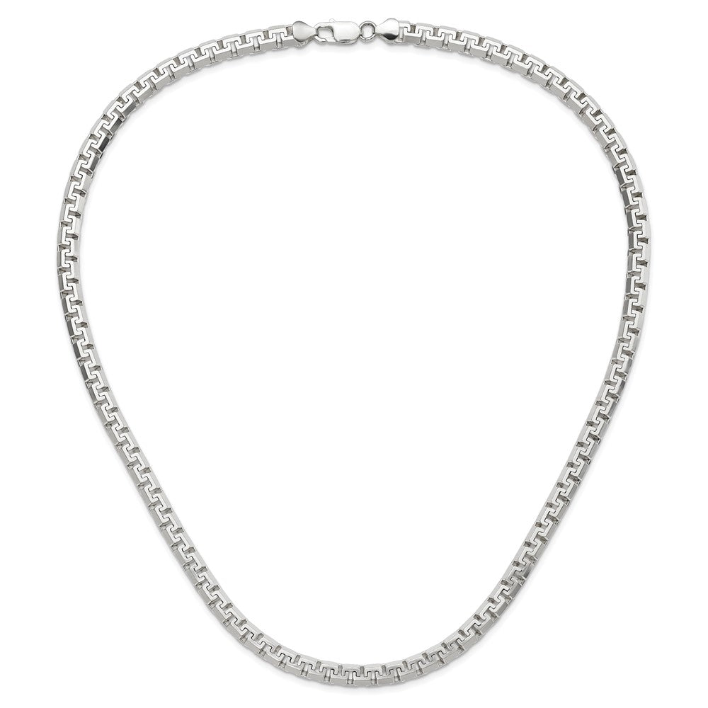 22 Inch Sterling Silver Polished Fancy Link Chain Necklace