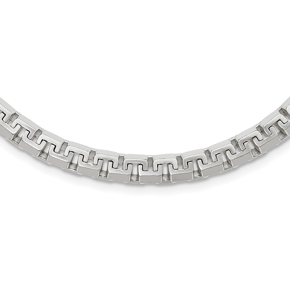 22 Inch Sterling Silver Polished Fancy Link Chain Necklace