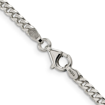 30 Inch Sterling Silver Polished 3.15mm Curb Chain Necklace