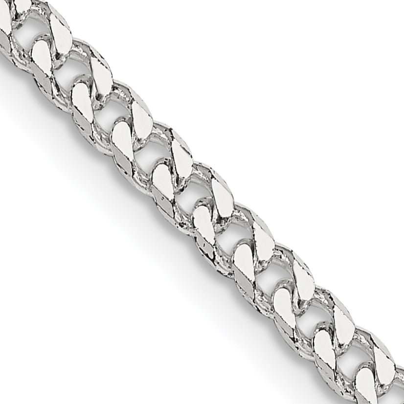 30 Inch Sterling Silver Polished 3.15mm Curb Chain Necklace