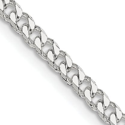 30 Inch Sterling Silver Polished 3.15mm Curb Chain Necklace