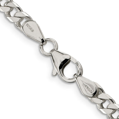 22 Inch Sterling Silver Polished 5mm Curb Chain Necklace