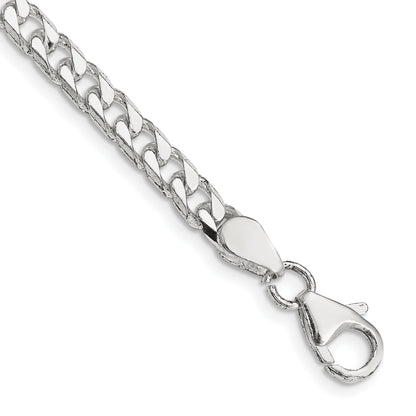 7 Inch Sterling Silver Polished 5mm Curb Chain Bracelet