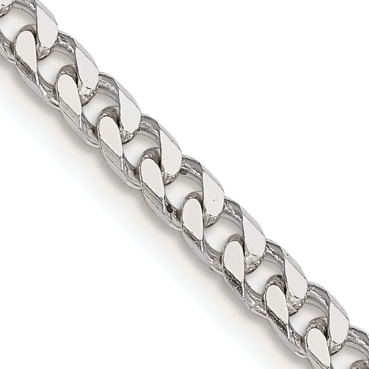 24 Inch Sterling Silver Polished 3.5mm Curb Chain Necklace