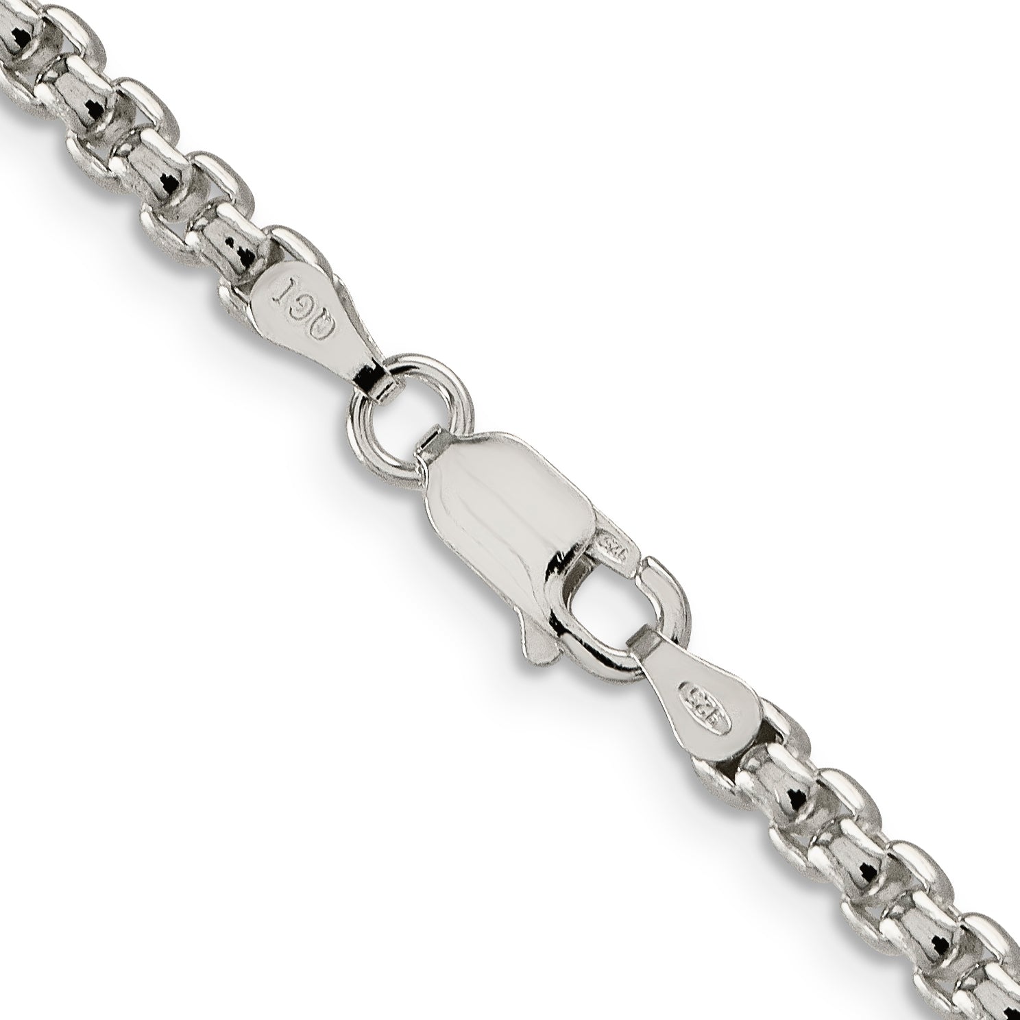 26 Inch Sterling Silver 3.6mm Round Box Chain Necklace