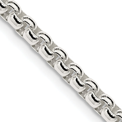 22 Inch Sterling Silver 3.6mm Round Box Chain Necklace