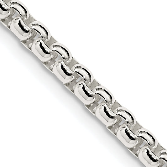 30 Inch Sterling Silver 3.6mm Round Box Chain Necklace
