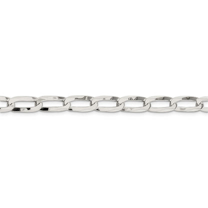 20 Inch Sterling Silver 7.15mm Elongated Open Link Chain
