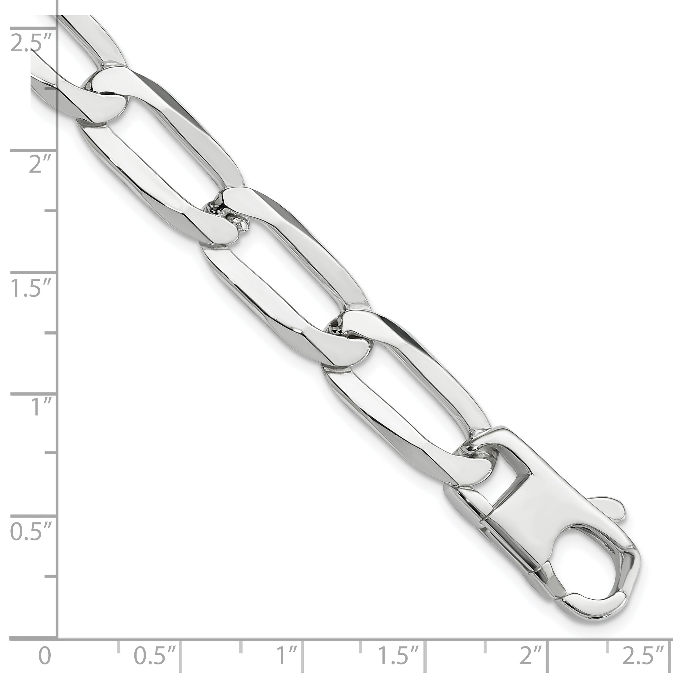 7.25 Inch Sterling Silver 10mm Link Bracelet