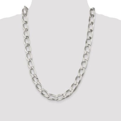 24 Inch Sterling Silver 12.35mm Elongated Open Link Chain